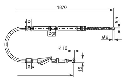 Bosch Seilzug, Feststellbremse [Hersteller-Nr. 1987477673] für Honda, Rover von Bosch