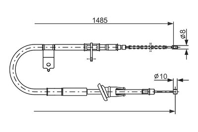 Bosch Seilzug, Feststellbremse [Hersteller-Nr. 1987477612] für Hyundai von Bosch