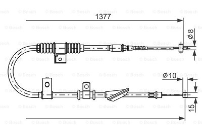 Bosch Seilzug, Feststellbremse [Hersteller-Nr. 1987477842] für Hyundai von Bosch