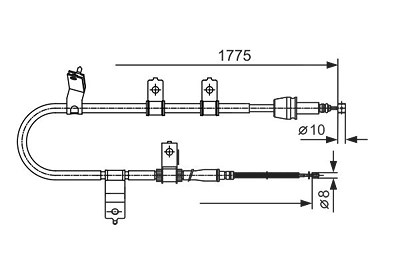 Bosch Seilzug, Feststellbremse [Hersteller-Nr. 1987482077] für Hyundai von Bosch