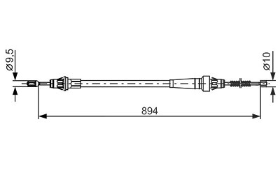 Bosch Seilzug, Feststellbremse [Hersteller-Nr. 1987482365] für Jeep von Bosch