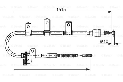 Bosch Seilzug, Feststellbremse [Hersteller-Nr. 1987482097] für Kia von Bosch