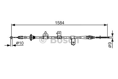 Bosch Seilzug, Feststellbremse [Hersteller-Nr. 1987482099] für Kia von Bosch