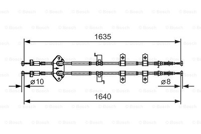 Bosch Seilzug, Feststellbremse [Hersteller-Nr. 1987482054] für Mazda von Bosch