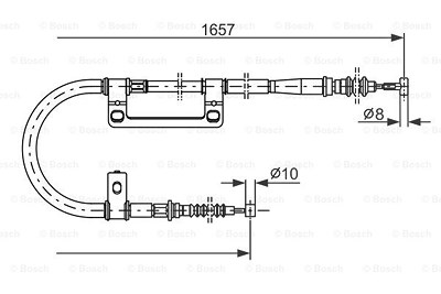 Bosch Seilzug, Feststellbremse [Hersteller-Nr. 1987477501] für Mazda von Bosch