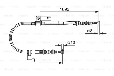 Bosch Seilzug, Feststellbremse [Hersteller-Nr. 1987477917] für Mazda von Bosch