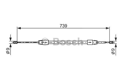 Bosch Seilzug, Feststellbremse [Hersteller-Nr. 1987477691] für Mercedes-Benz von Bosch