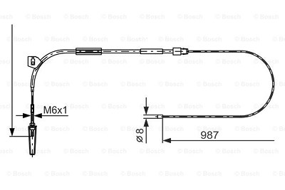 Bosch Seilzug, Feststellbremse [Hersteller-Nr. 1987477962] für Mercedes-Benz von Bosch