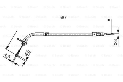 Bosch Seilzug, Feststellbremse [Hersteller-Nr. 1987477224] für Mercedes-Benz von Bosch