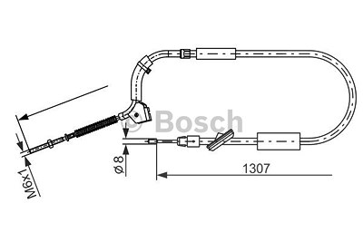 Bosch Seilzug, Feststellbremse [Hersteller-Nr. 1987477223] für Mercedes-Benz von Bosch