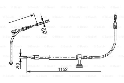 Bosch Seilzug, Feststellbremse [Hersteller-Nr. 1987482332] für Mercedes-Benz von Bosch