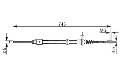 Bosch Seilzug, Feststellbremse [Hersteller-Nr. 1987482329] für Mercedes-Benz von Bosch