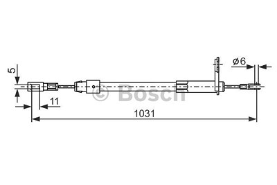 Bosch Seilzug, Feststellbremse [Hersteller-Nr. 1987477850] für Mercedes-Benz von Bosch