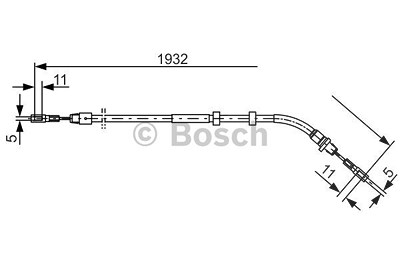 Bosch Seilzug, Feststellbremse [Hersteller-Nr. 1987477904] für Mercedes-Benz von Bosch