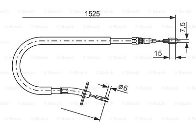 Bosch Seilzug, Feststellbremse [Hersteller-Nr. 1987477858] für Mercedes-Benz, VW von Bosch