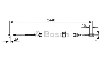 Bosch Seilzug, Feststellbremse [Hersteller-Nr. 1987477880] für VW, Mercedes-Benz von Bosch