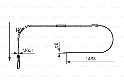 Bosch Seilzug, Feststellbremse [Hersteller-Nr. 1987482130] für Mercedes-Benz von Bosch