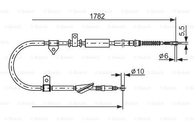 Bosch Seilzug, Feststellbremse [Hersteller-Nr. 1987477889] für Rover, Mg von Bosch