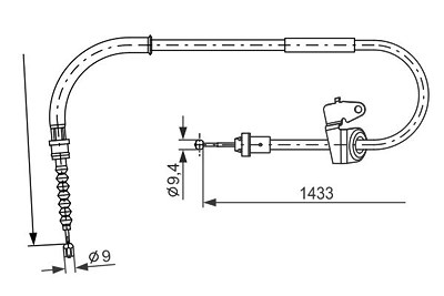 Bosch Seilzug, Feststellbremse [Hersteller-Nr. 1987482231] für Mini von Bosch