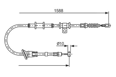 Bosch Seilzug, Feststellbremse [Hersteller-Nr. 1987482245] für Mitsubishi von Bosch