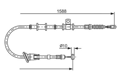 Bosch Seilzug, Feststellbremse [Hersteller-Nr. 1987482246] für Mitsubishi von Bosch