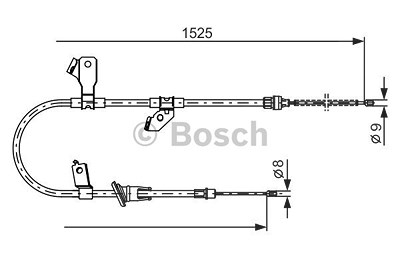 Bosch Seilzug, Feststellbremse [Hersteller-Nr. 1987482247] für Mitsubishi, Smart von Bosch