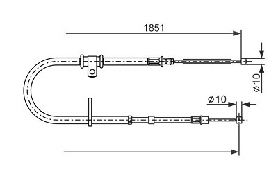 Bosch Seilzug, Feststellbremse [Hersteller-Nr. 1987477862] für Mitsubishi von Bosch