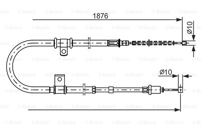 Bosch Seilzug, Feststellbremse [Hersteller-Nr. 1987482183] für Mitsubishi von Bosch