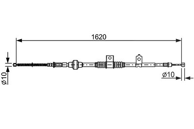 Bosch Seilzug, Feststellbremse [Hersteller-Nr. 1987482521] für Mitsubishi von Bosch