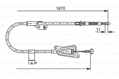 Bosch Seilzug, Feststellbremse [Hersteller-Nr. 1987477943] für Nissan von Bosch