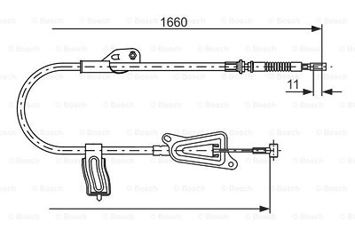 Bosch Seilzug, Feststellbremse [Hersteller-Nr. 1987477944] für Nissan von Bosch