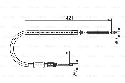 Bosch Seilzug, Feststellbremse [Hersteller-Nr. 1987477633] für Renault, Nissan von Bosch