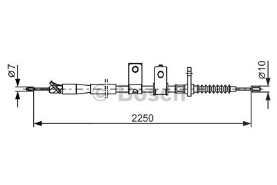 Bosch Seilzug, Feststellbremse [Hersteller-Nr. 1987482343] für Nissan von Bosch