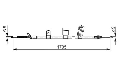 Bosch Seilzug, Feststellbremse [Hersteller-Nr. 1987482339] für Nissan von Bosch