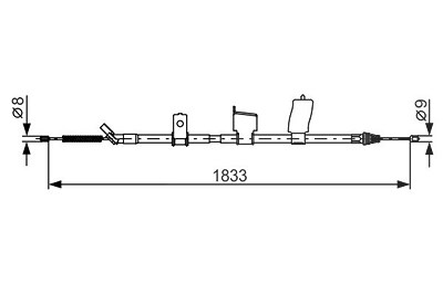 Bosch Seilzug, Feststellbremse [Hersteller-Nr. 1987482340] für Nissan von Bosch