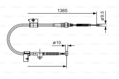 Bosch Seilzug, Feststellbremse [Hersteller-Nr. 1987482048] für Nissan von Bosch