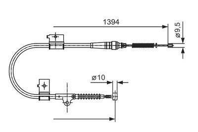 Bosch Seilzug, Feststellbremse [Hersteller-Nr. 1987482049] für Nissan von Bosch