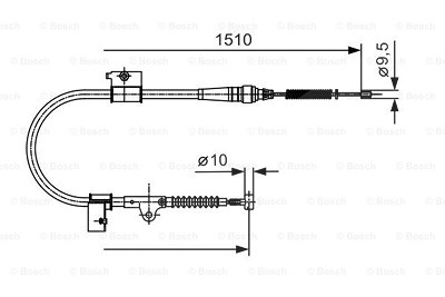 Bosch Seilzug, Feststellbremse [Hersteller-Nr. 1987482050] für Nissan von Bosch