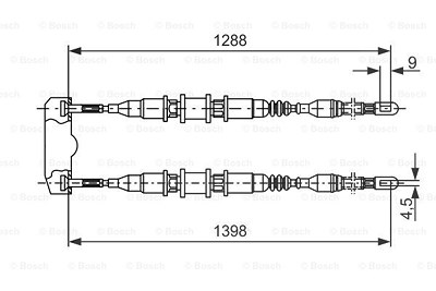 Bosch Seilzug, Feststellbremse [Hersteller-Nr. 1987477258] für Opel von Bosch