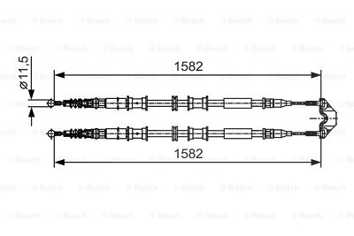 Bosch Seilzug, Feststellbremse [Hersteller-Nr. 1987482138] für Opel von Bosch