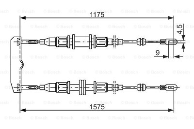 Bosch Seilzug, Feststellbremse [Hersteller-Nr. 1987477766] für Opel von Bosch