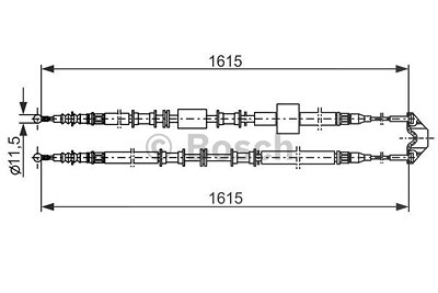 Bosch Seilzug, Feststellbremse [Hersteller-Nr. 1987477935] für Opel von Bosch