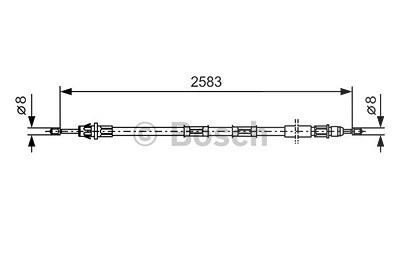 Bosch Seilzug, Feststellbremse [Hersteller-Nr. 1987477762] für Opel, Vauxhall von Bosch