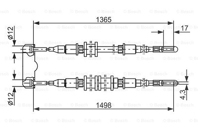 Bosch Seilzug, Feststellbremse [Hersteller-Nr. 1987477130] für Opel von Bosch