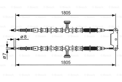 Bosch Seilzug, Feststellbremse [Hersteller-Nr. 1987477907] für Opel von Bosch