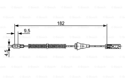 Bosch Seilzug, Feststellbremse [Hersteller-Nr. 1987482449] für Opel, Vauxhall von Bosch