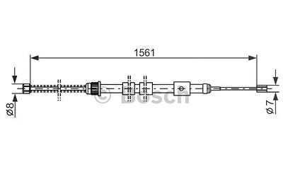 Bosch Seilzug, Feststellbremse [Hersteller-Nr. 1987477430] für Peugeot von Bosch