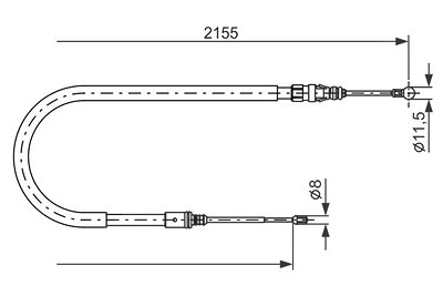 Bosch Seilzug, Feststellbremse [Hersteller-Nr. 1987477994] für Peugeot von Bosch