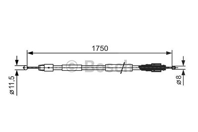 Bosch Seilzug, Feststellbremse [Hersteller-Nr. 1987482018] für Porsche, VW von Bosch