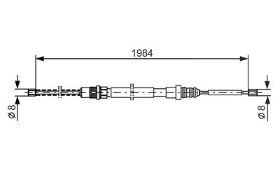 Bosch Seilzug, Feststellbremse [Hersteller-Nr. 1987477335] für Renault von Bosch